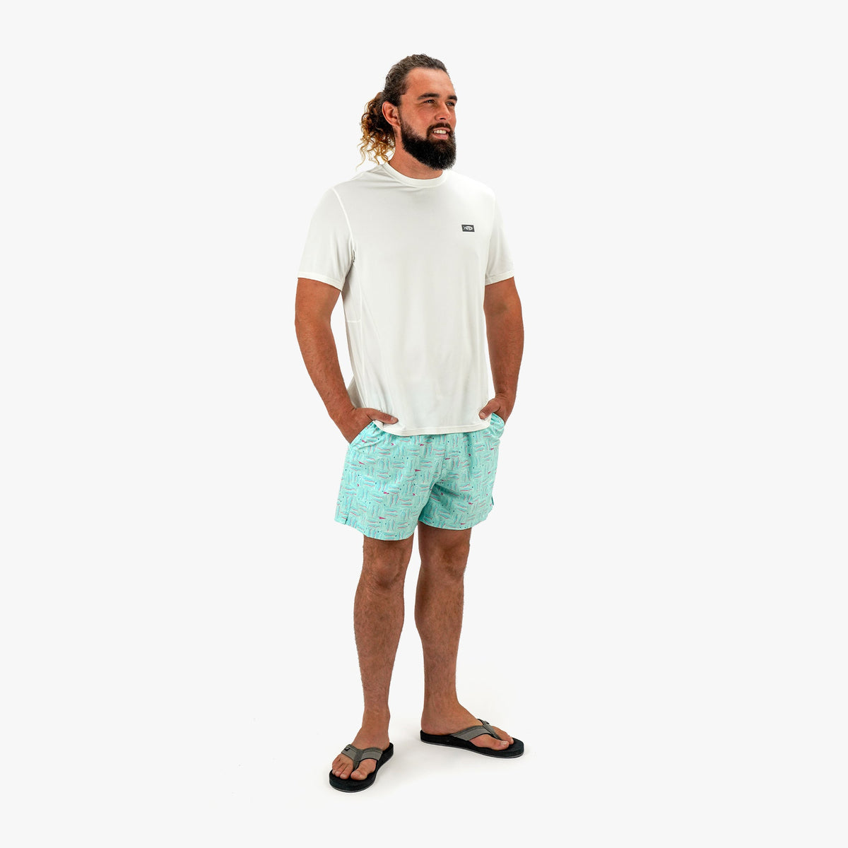 Mens Strike Printed Swim Trunks - AFTCO
