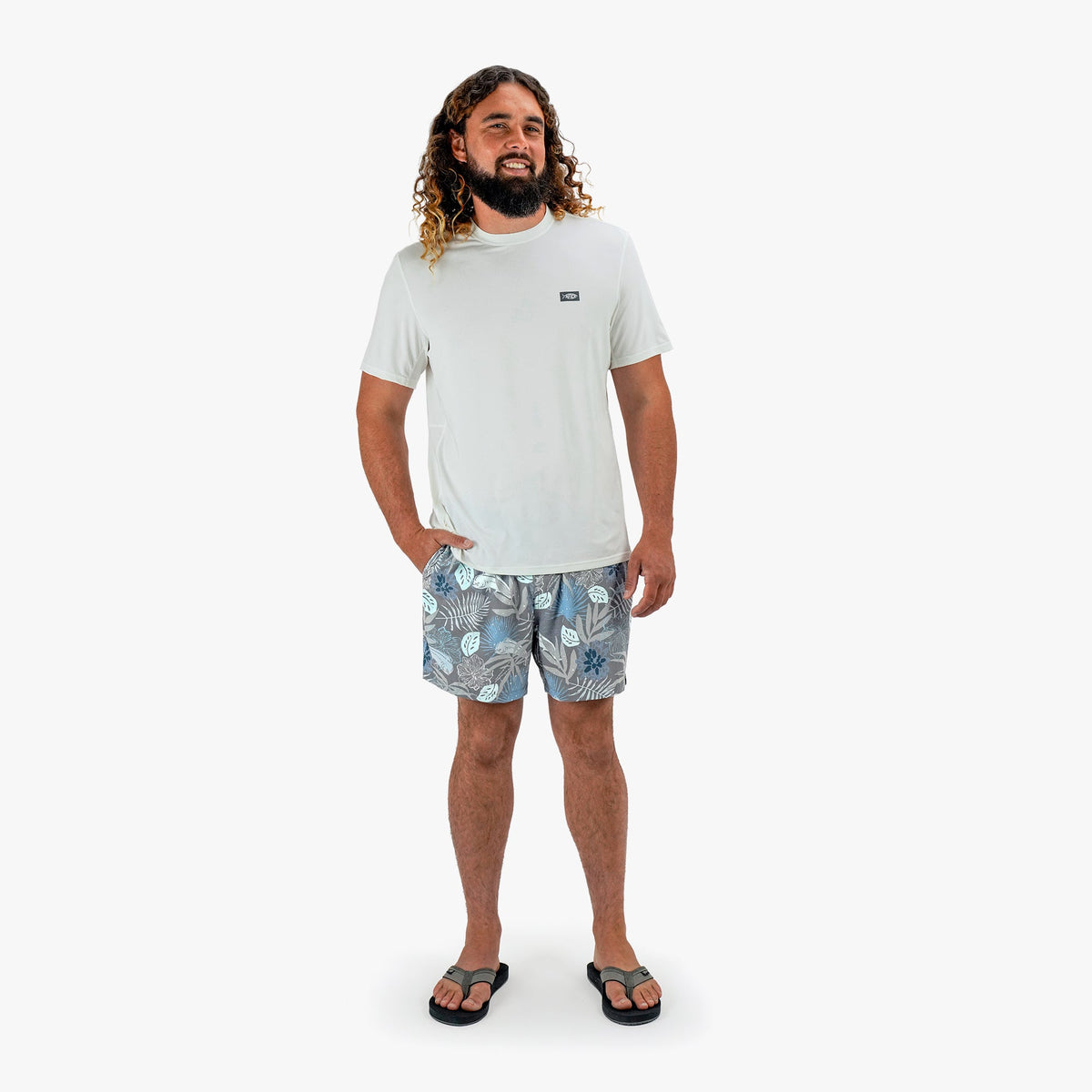 Mens Strike Printed Swim Trunks - AFTCO