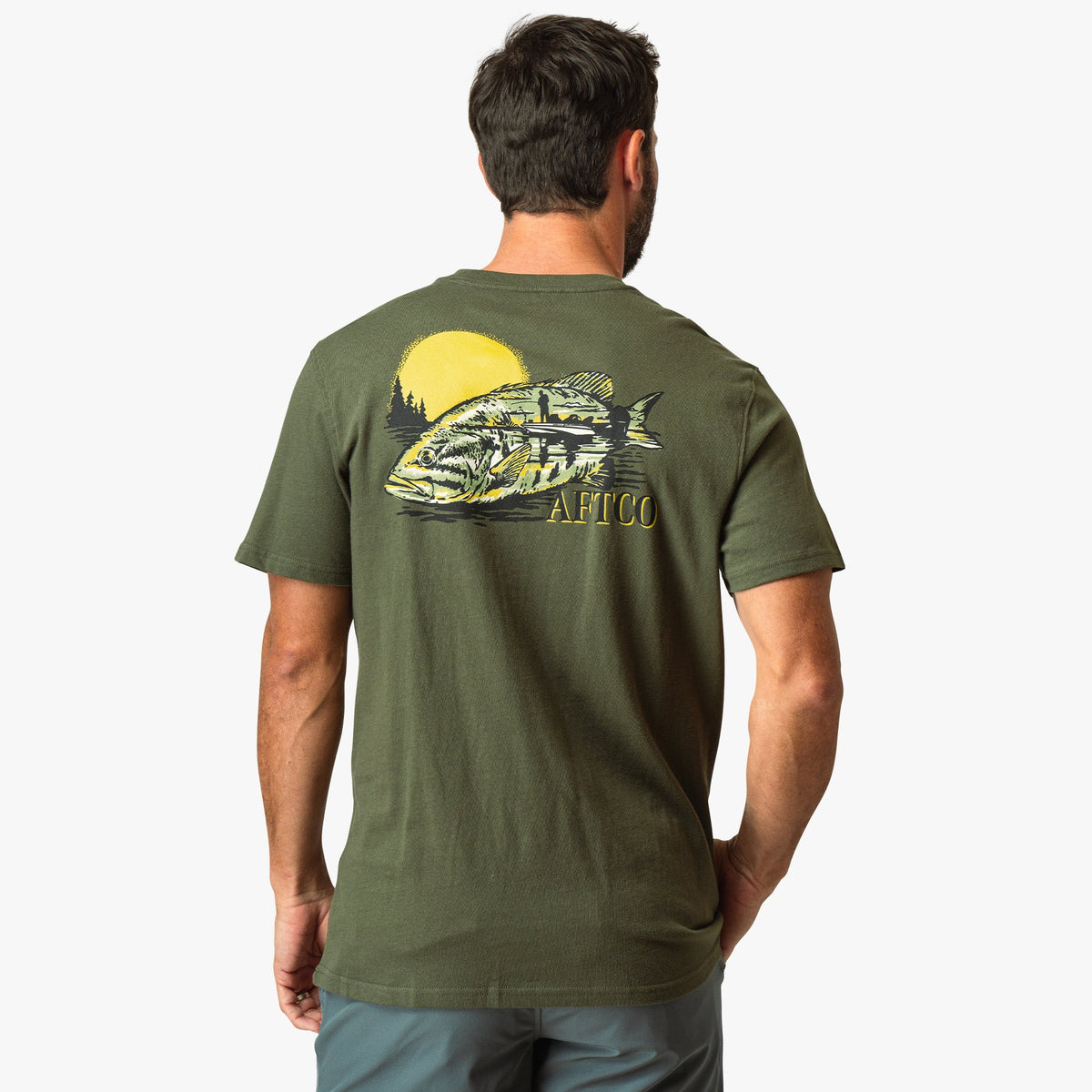Mens Reflection Short Sleeve Fishing T-Shirt - AFTCO
