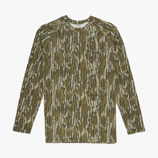 Mens Mossy Oak® Camo LS Performance Shirt - AFTCO