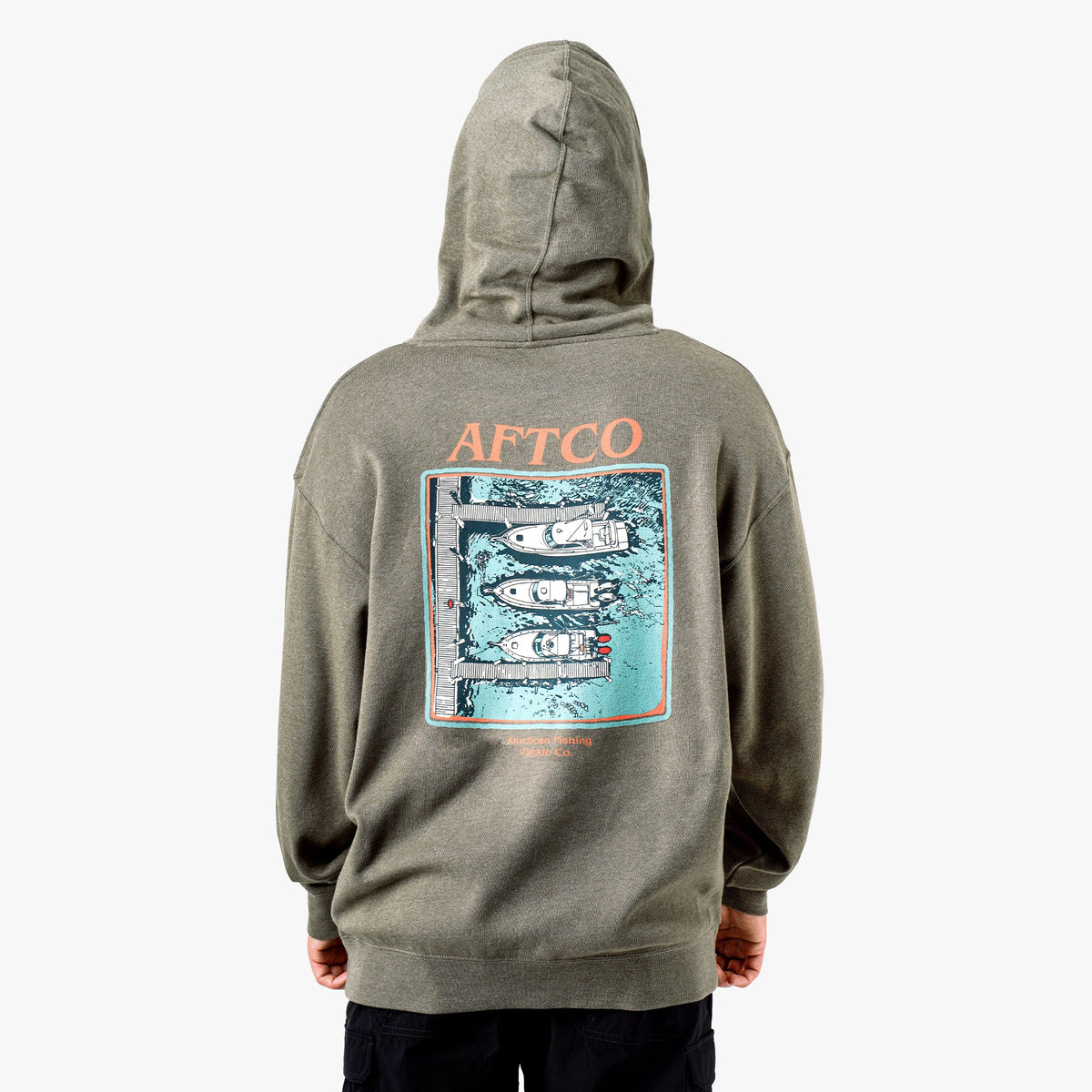 Mens Docked Mens Pullover Sweatshirt Hoodie - AFTCO