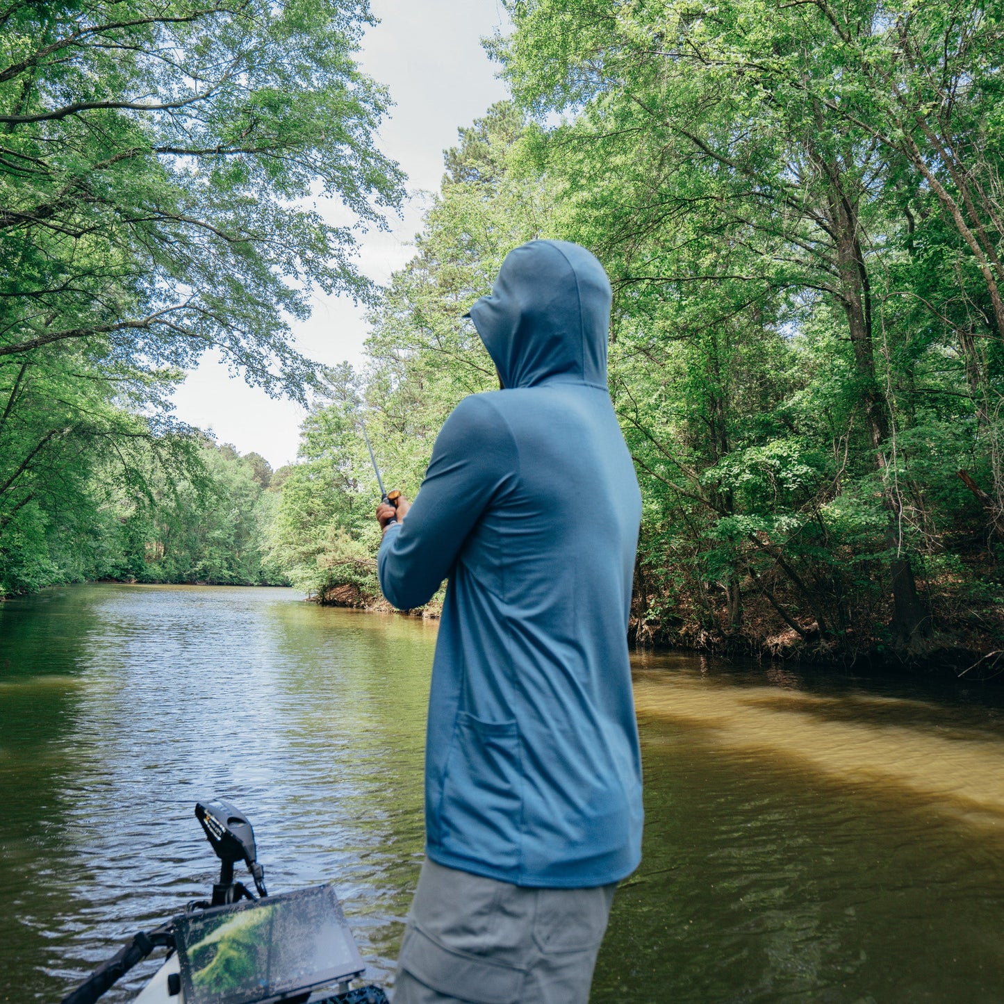 Mens Tailwind Long Sleeve Hooded Sun Protection Shirt - AFTCO