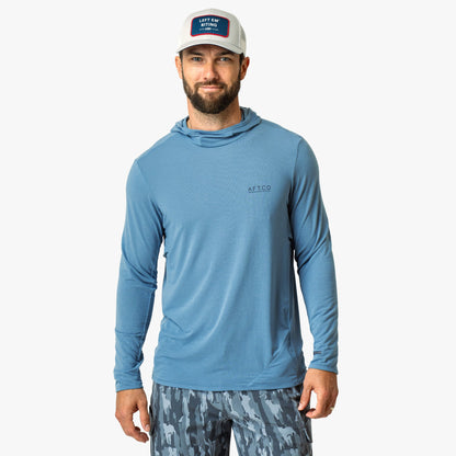 Mens Tailwind Long Sleeve Hooded Sun Protection Shirt - AFTCO