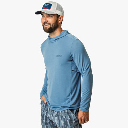 Mens Tailwind Long Sleeve Hooded Sun Protection Shirt - AFTCO