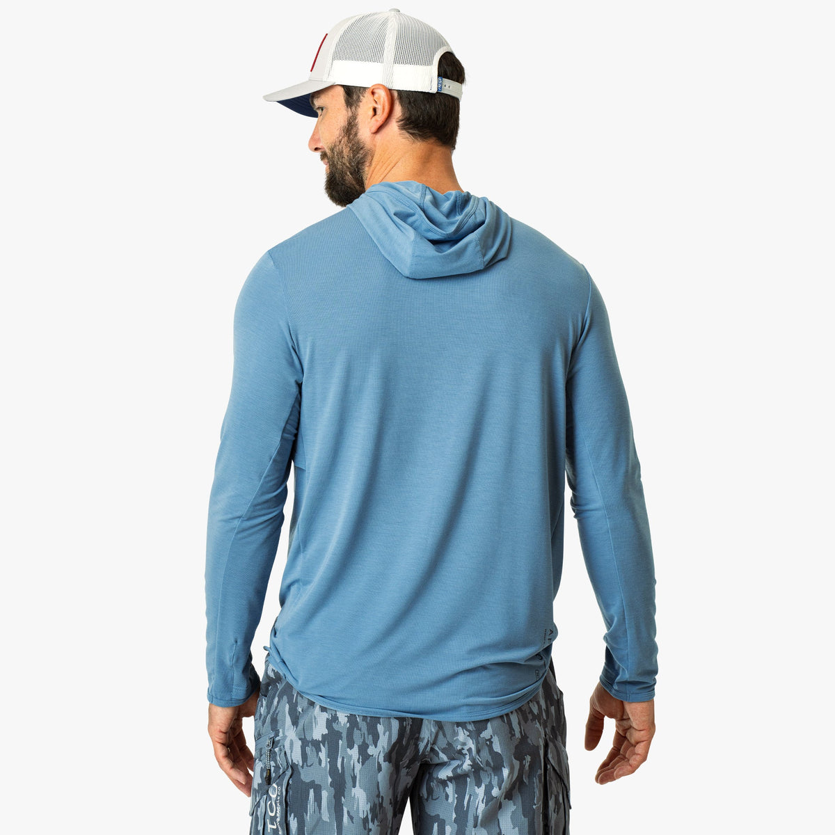 Mens Tailwind Long Sleeve Hooded Sun Protection Shirt - AFTCO