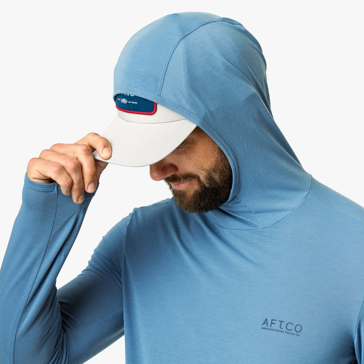 Mens Tailwind Long Sleeve Hooded Sun Protection Shirt - AFTCO