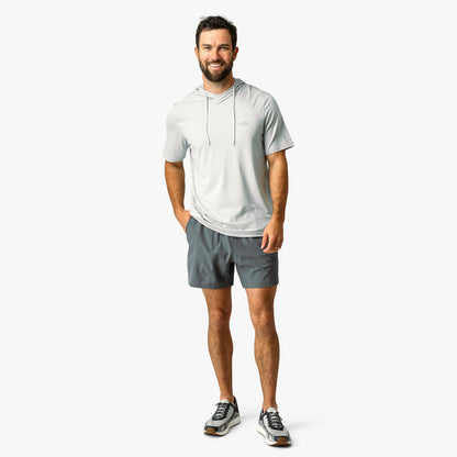 Mens Samurai Short Sleeve Hooded Sun Protection Shirt - AFTCO