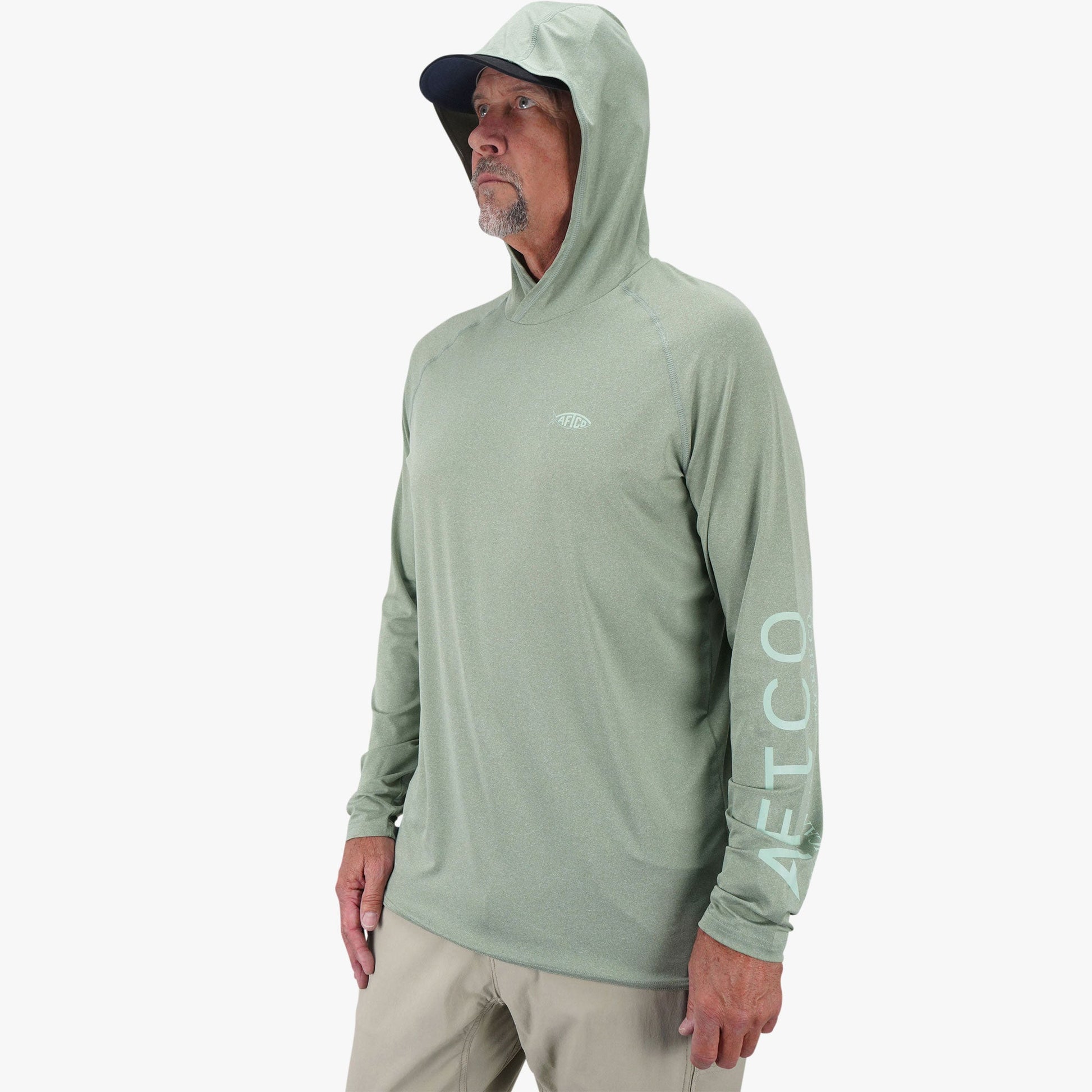 Mens Samurai Long Sleeve Sun Protection Hoodie - AFTCO