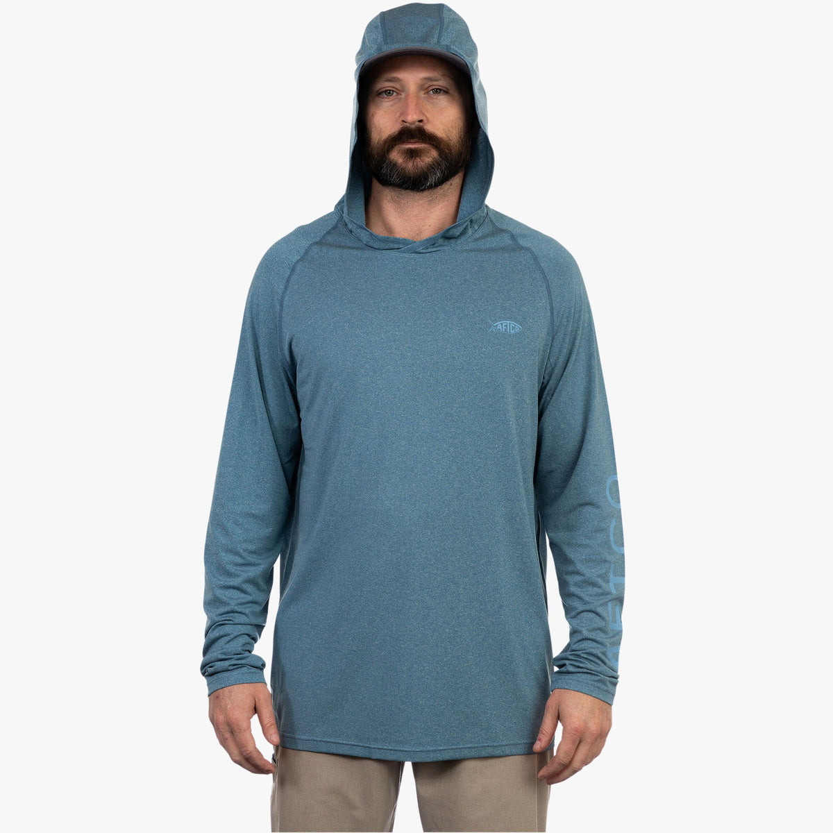 Mens Samurai Long Sleeve Sun Protection Hoodie - AFTCO