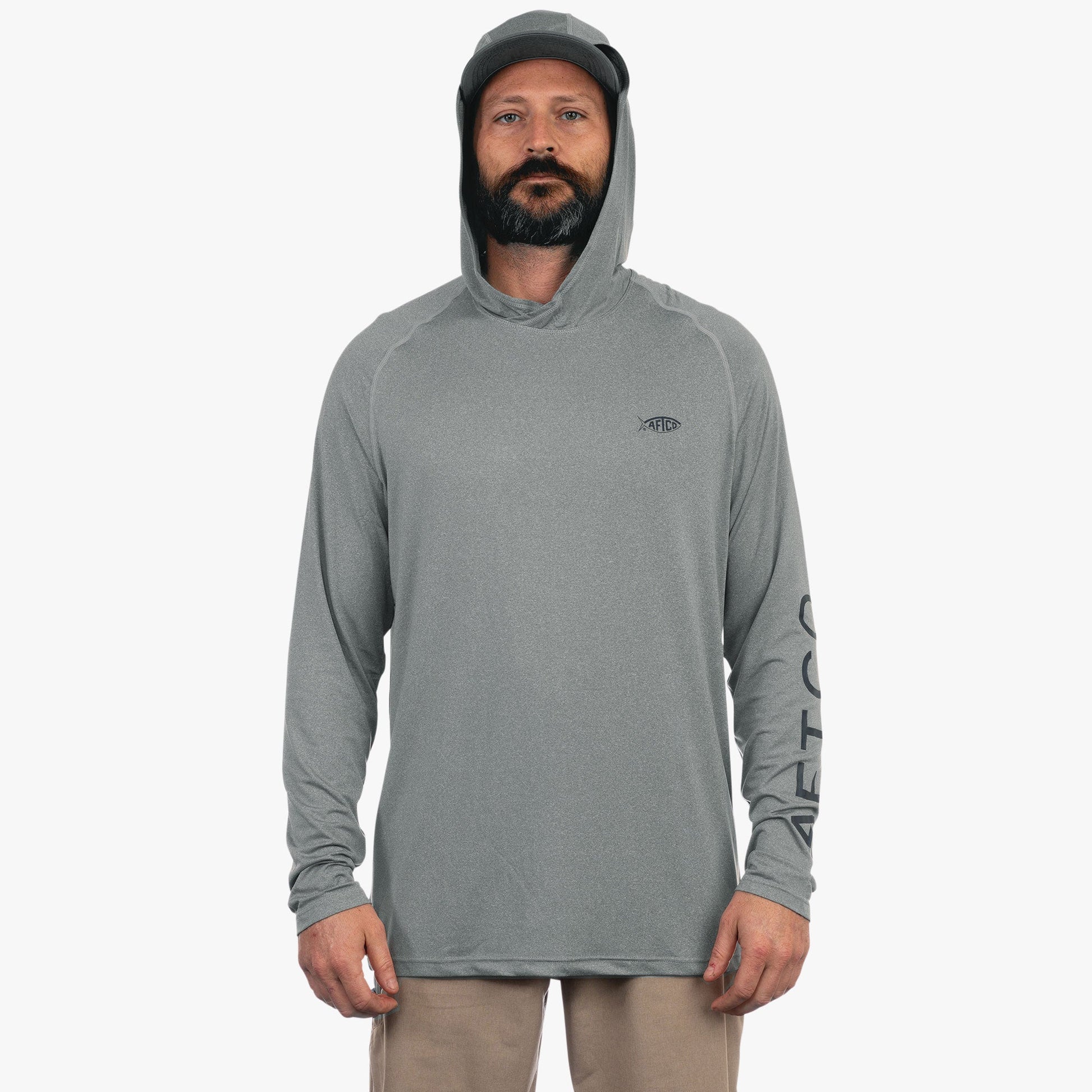Mens Samurai Long Sleeve Sun Protection Hoodie - AFTCO