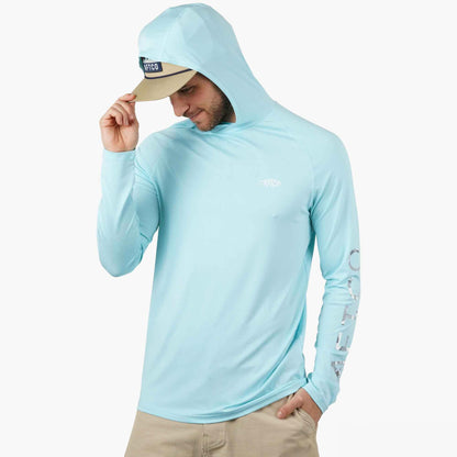 Mens Samurai Long Sleeve Sun Protection Hoodie - AFTCO