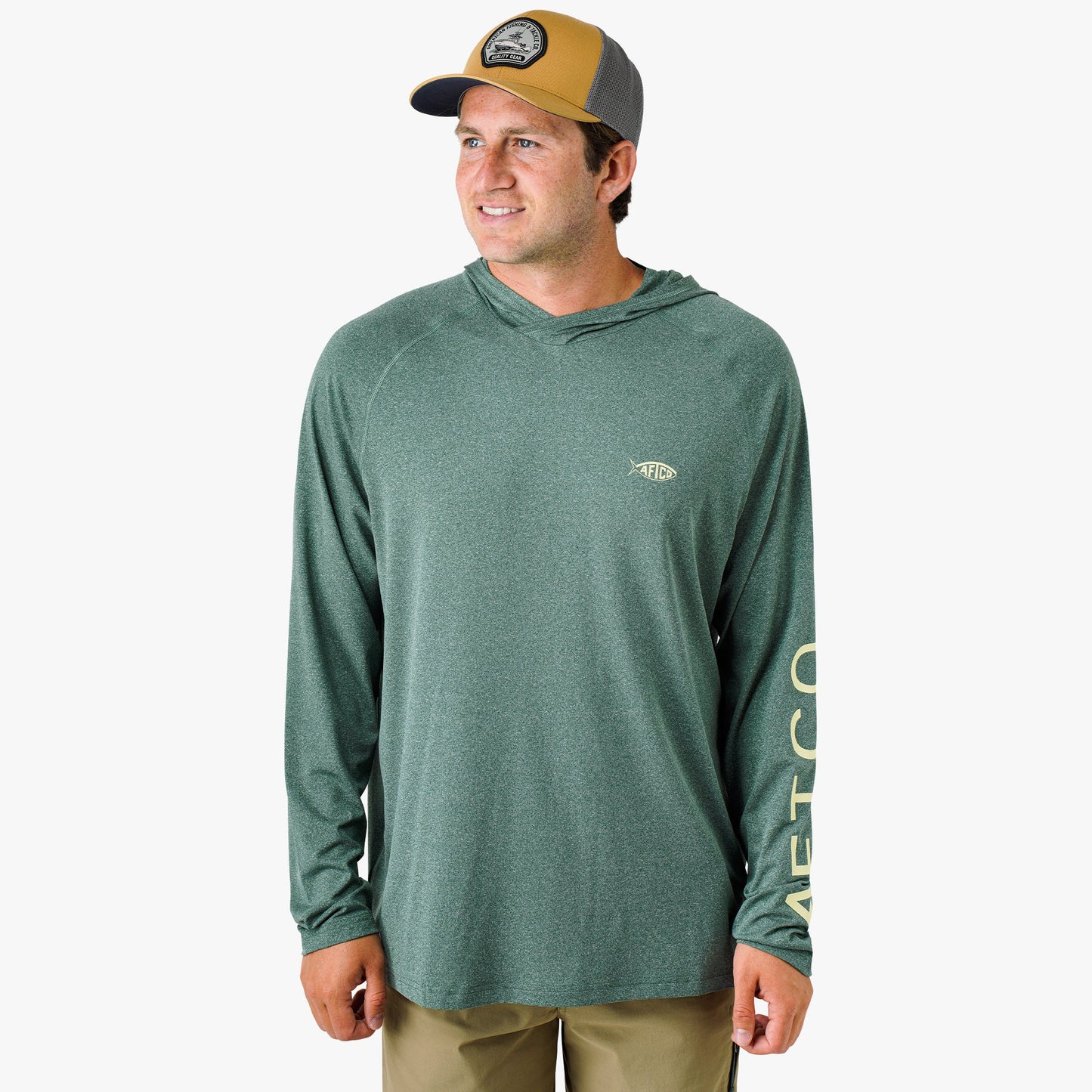Mens Samurai Long Sleeve Sun Protection Hoodie - AFTCO