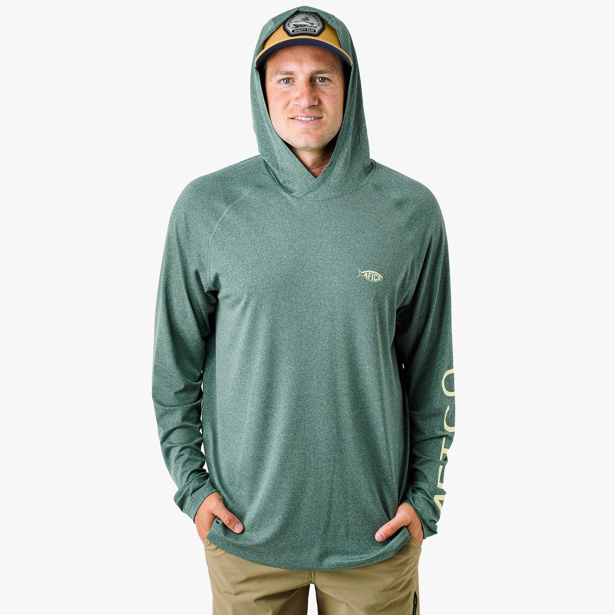 Mens Samurai Long Sleeve Sun Protection Hoodie - AFTCO