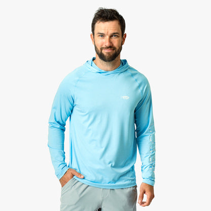 Mens Samurai Long Sleeve Sun Protection Hoodie - AFTCO