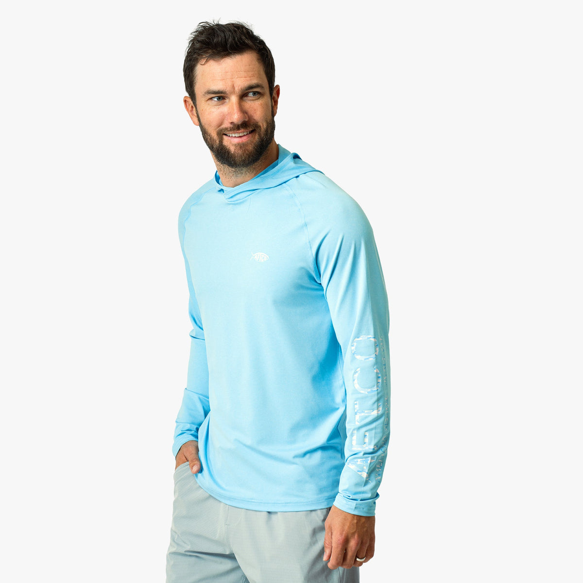 Mens Samurai Long Sleeve Sun Protection Hoodie - AFTCO