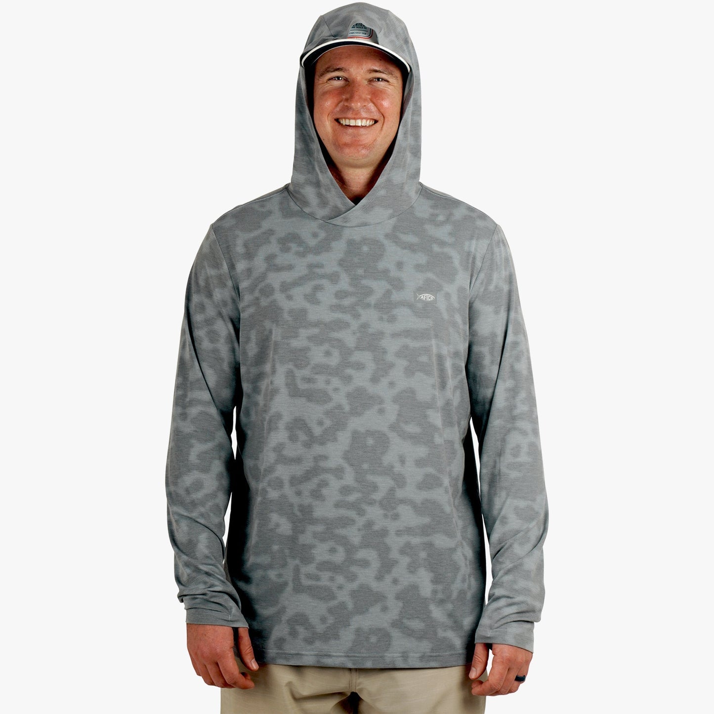 Mens Ocean Bound Hooded Performance Shirt - AFTCO