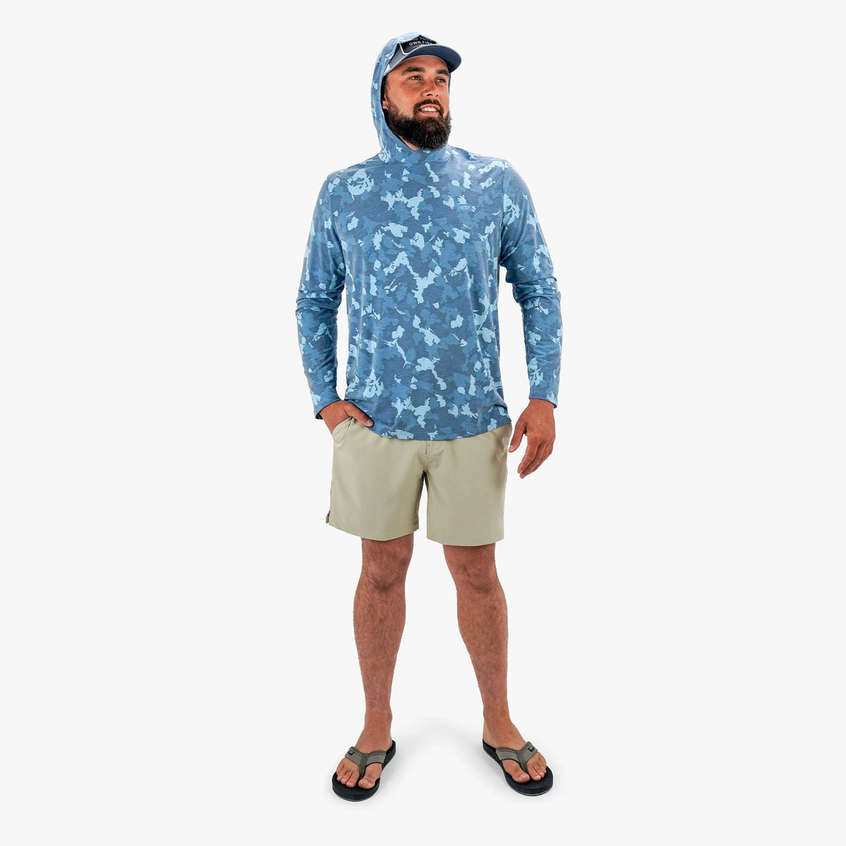 Mens Ocean Bound Hooded Performance Shirt - AFTCO