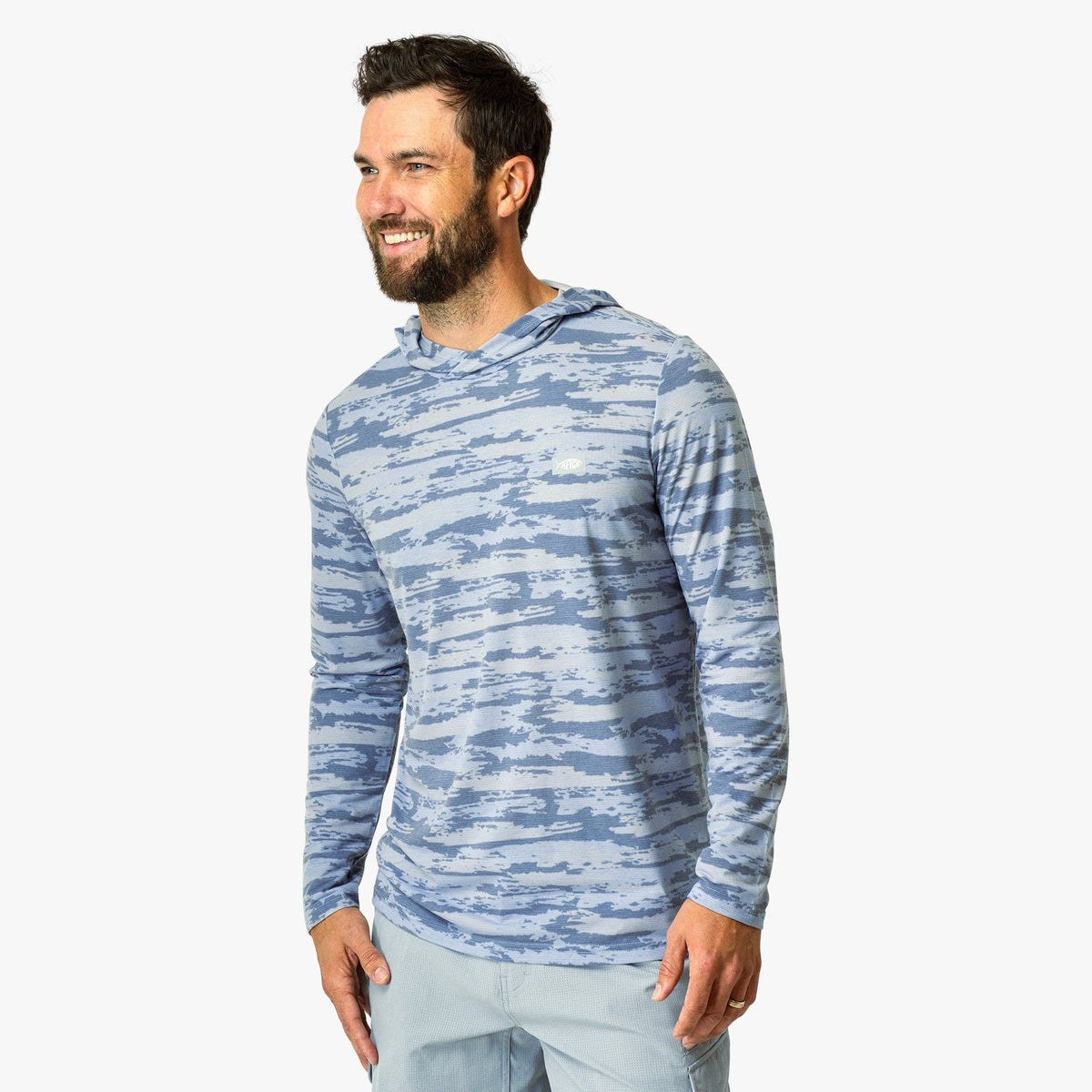 Mens Ocean Bound Hooded Performance Shirt - AFTCO