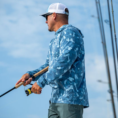 Mens Ocean Bound Hooded Performance Shirt - AFTCO