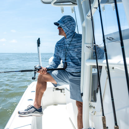 Mens Ocean Bound Hooded Performance Shirt - AFTCO