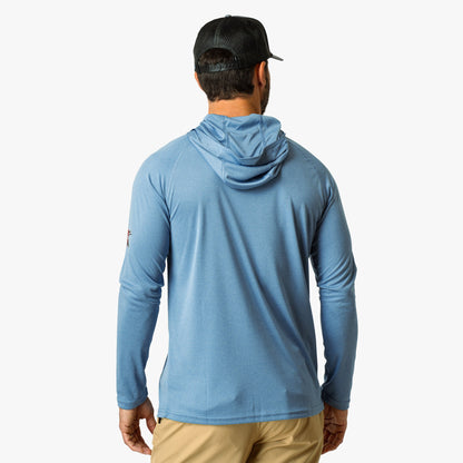 Mens Jason Christie's Hooded LS Bass Fishing Performance Shirt - AFTCO