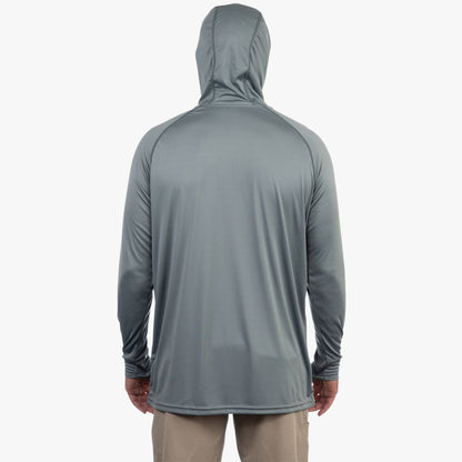 Mens Jason Christie's Hooded LS Bass Fishing Performance Shirt - AFTCO