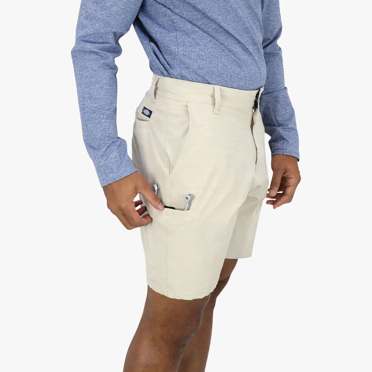 Mens 365 Hybrid Stretch Chino Fishing Shorts - AFTCO