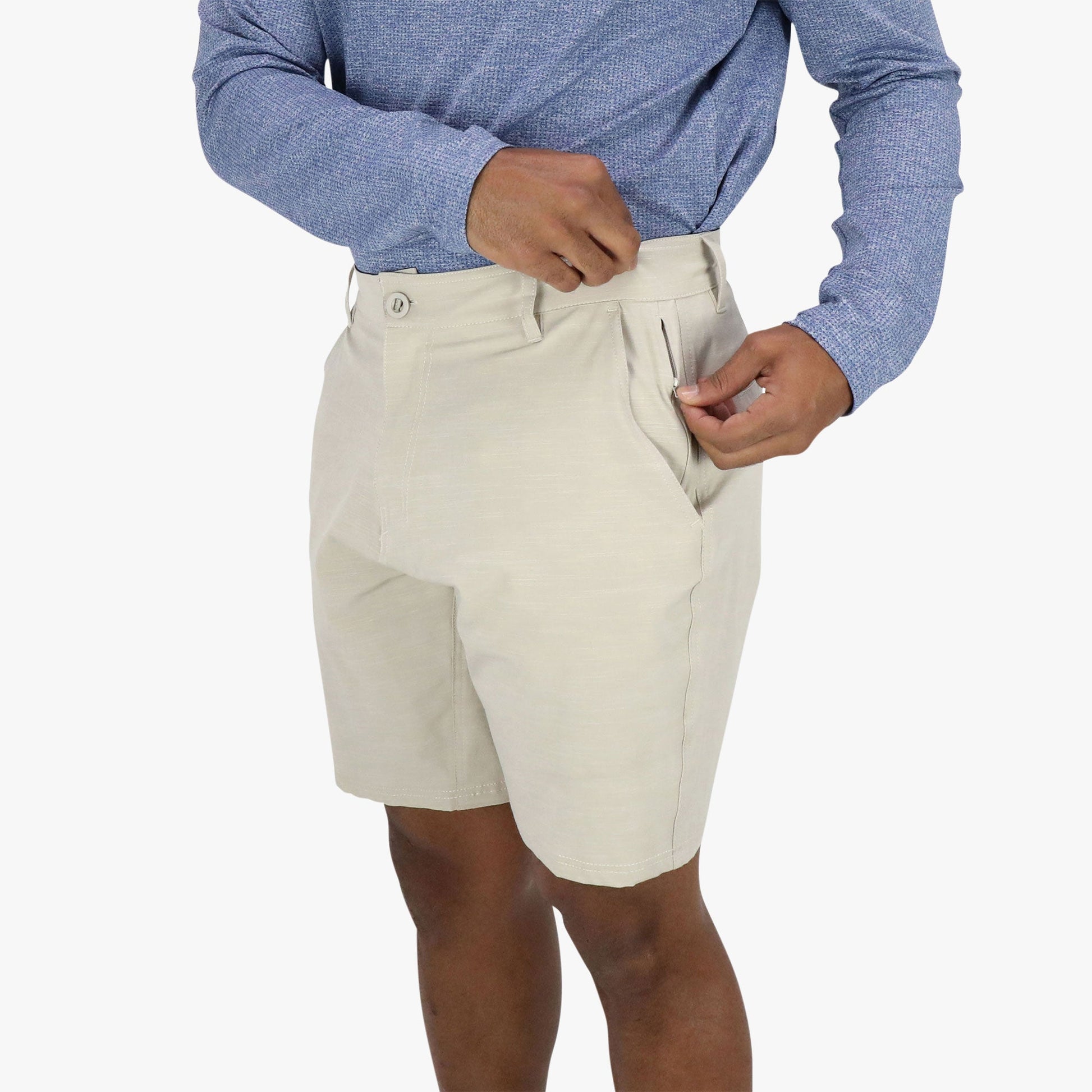 Mens 365 Hybrid Stretch Chino Fishing Shorts - AFTCO