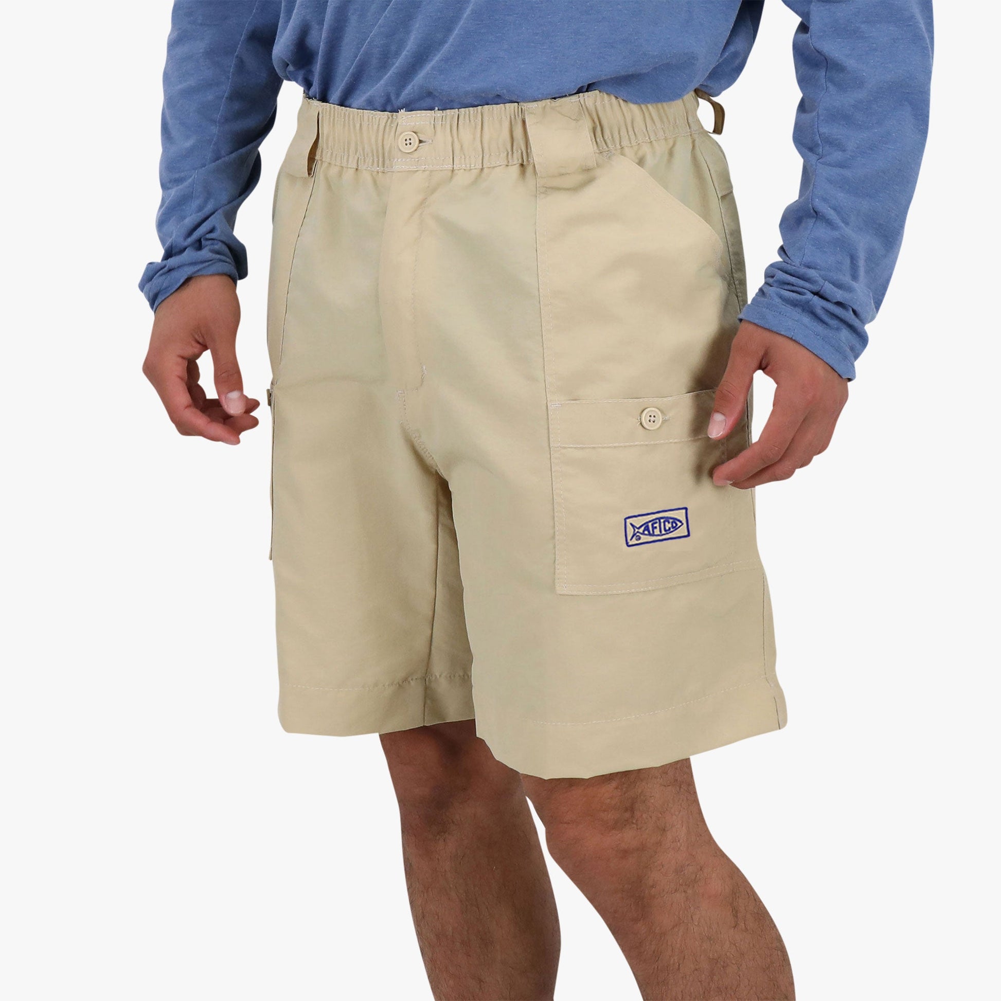 Mens Original Mens Fishing Shorts Long - Classic Colors - AFTCO - AFTCO
