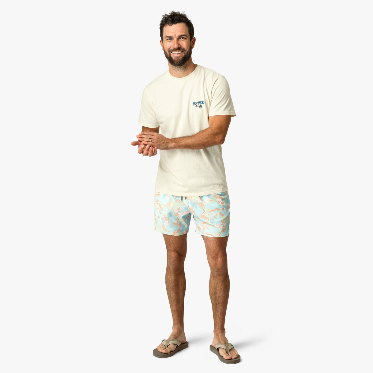 Mens Strike Printed Swim Trunks - AFTCO