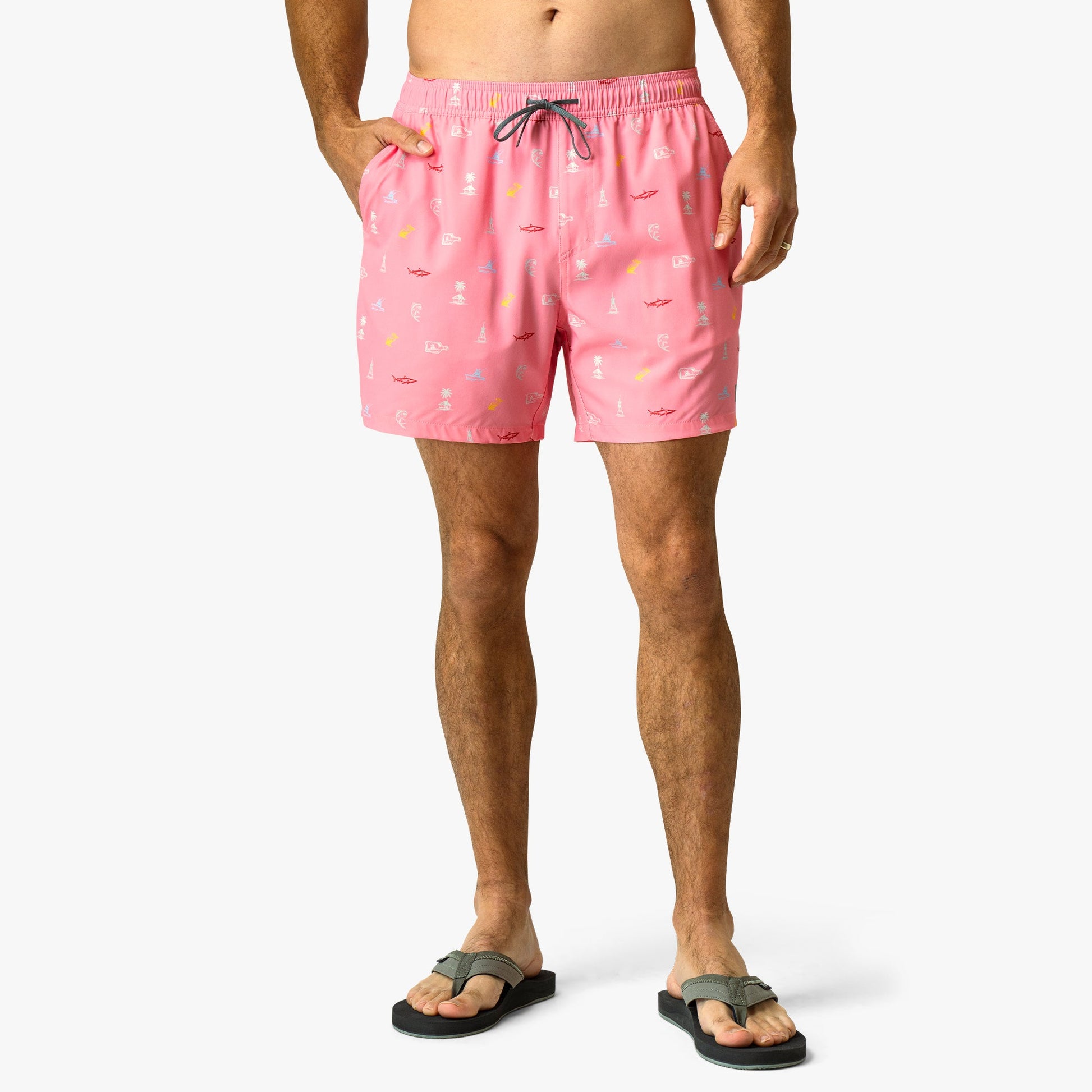 Mens Strike Printed Swim Trunks - AFTCO