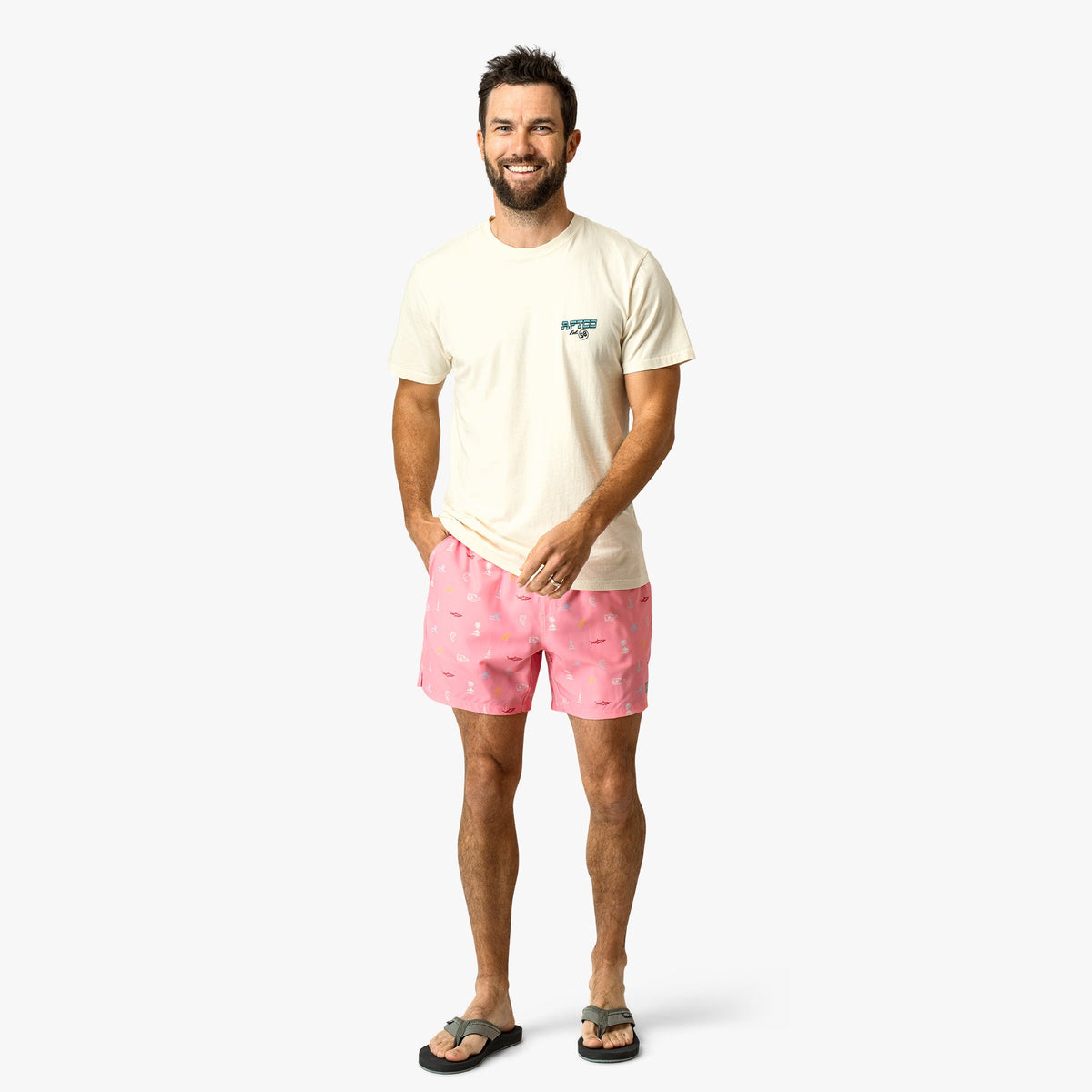 Mens Strike Printed Swim Trunks - AFTCO