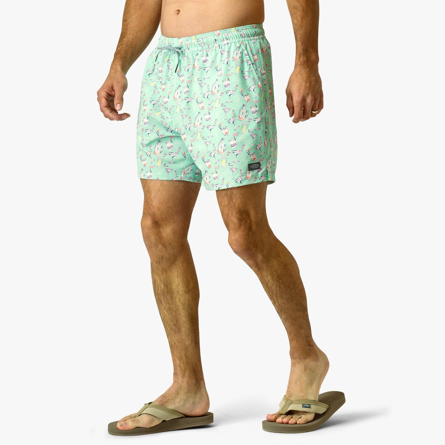 Mens Strike Printed Swim Trunks - AFTCO