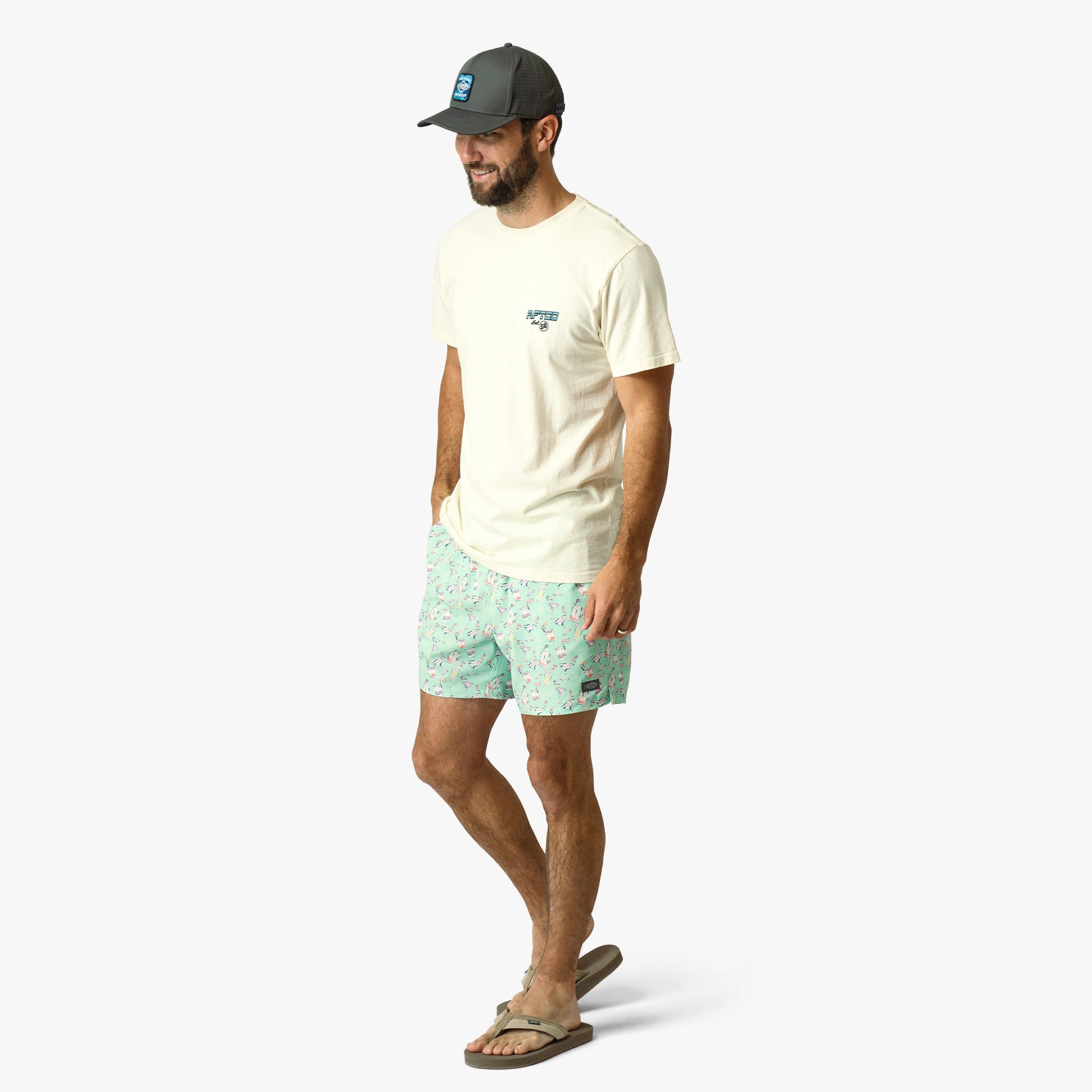 Mens Strike Printed Swim Trunks - AFTCO
