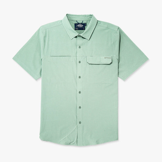Mens Air O Mesh SS Button Down Fishing Shirt - AFTCO