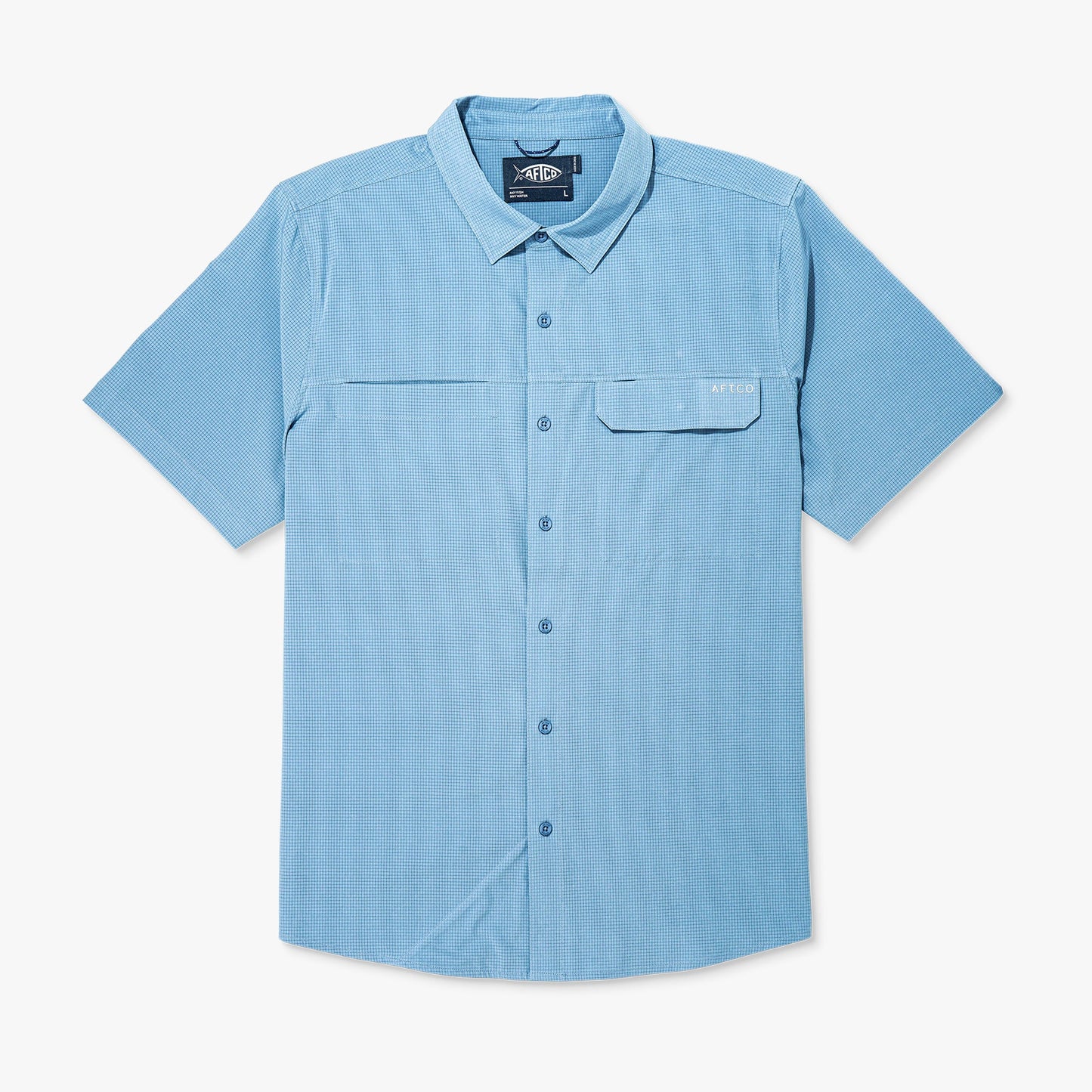 Mens Air O Mesh SS Button Down Fishing Shirt - AFTCO