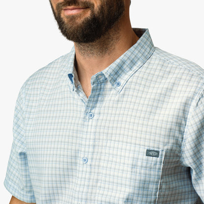 Mens Dorsal Short Sleeve Button Down Shirt - AFTCO