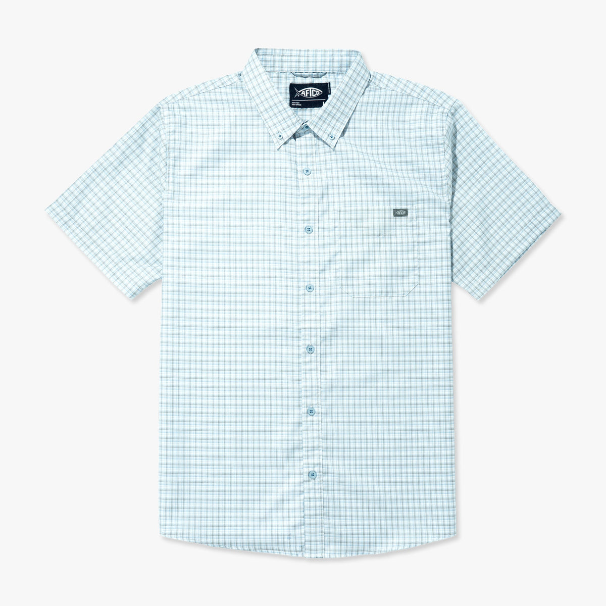 Mens Dorsal Short Sleeve Button Down Shirt - AFTCO