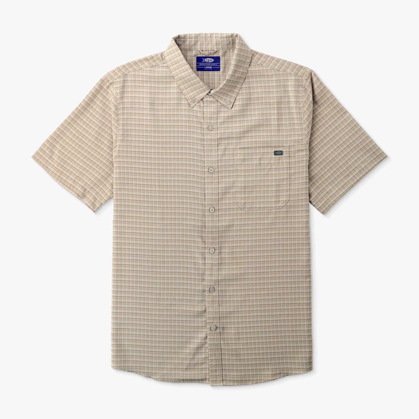 Mens Dorsal Short Sleeve Button Down Shirt - AFTCO
