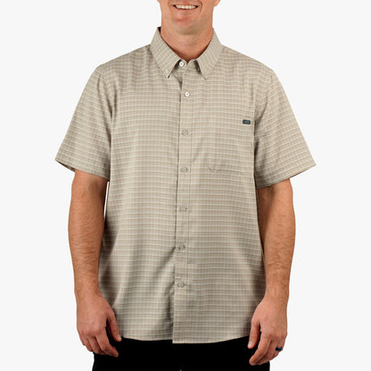 Mens Dorsal Short Sleeve Button Down Shirt - AFTCO