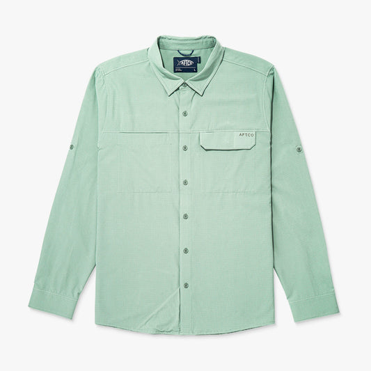 Mens Air-O Mesh LS Fishing Button Up Shirts - AFTCO