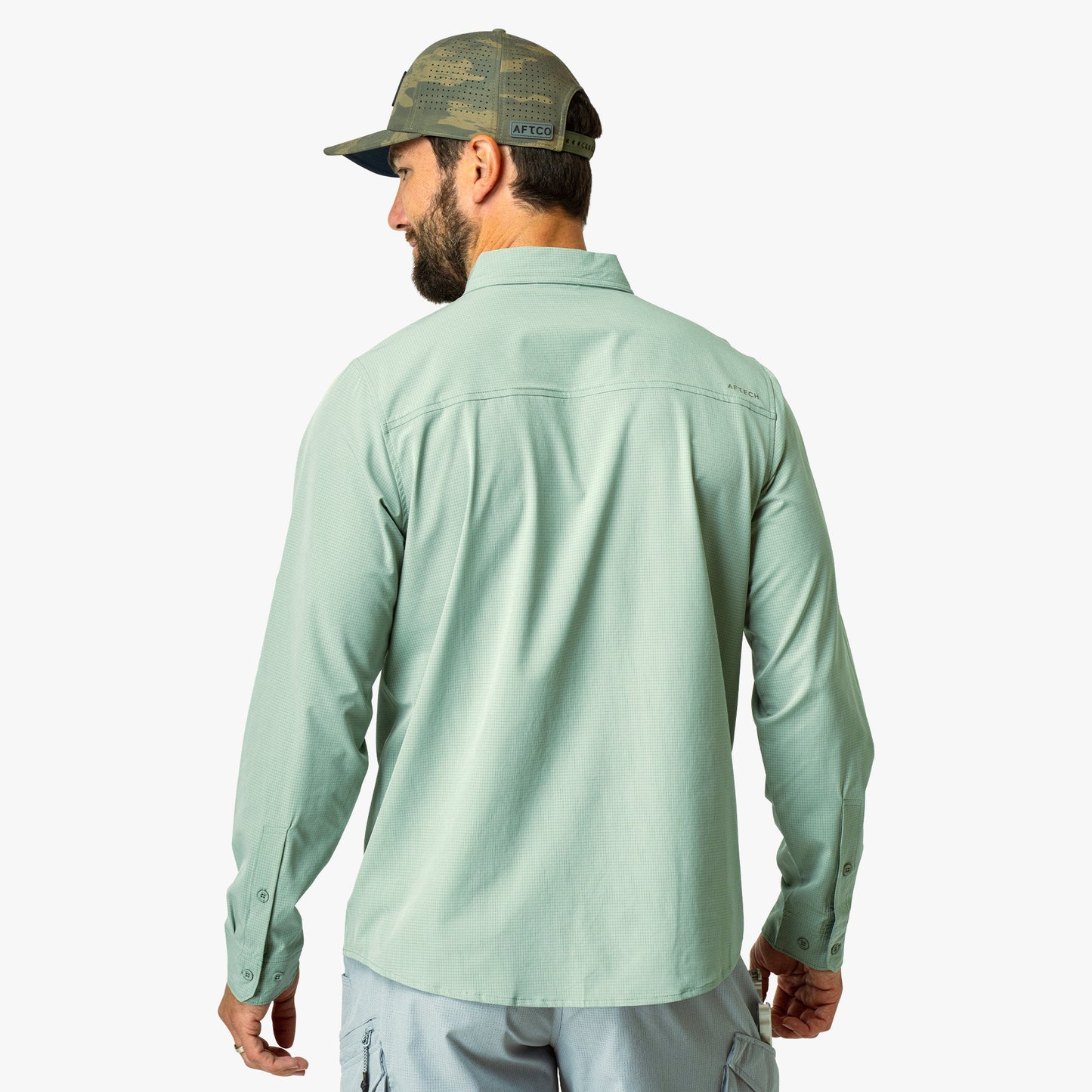 Mens Air-O Mesh LS Fishing Button Up Shirts - AFTCO