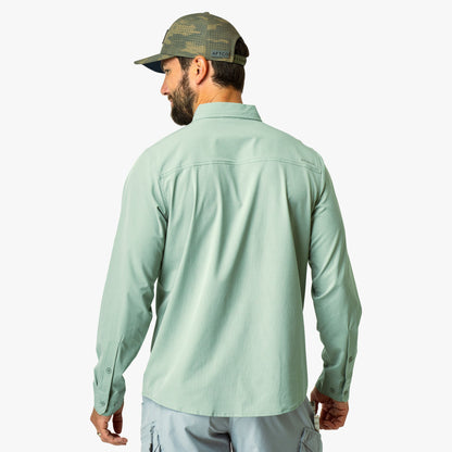 Mens Air-O Mesh LS Fishing Button Up Shirts - AFTCO