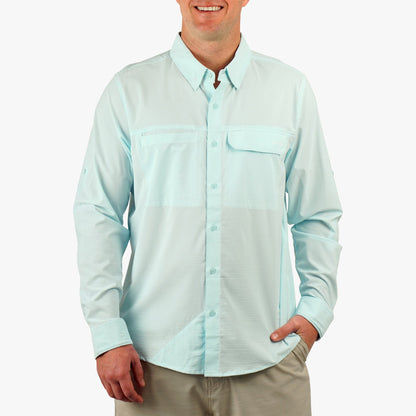 Mens Air-O Mesh LS Fishing Button Up Shirts - AFTCO
