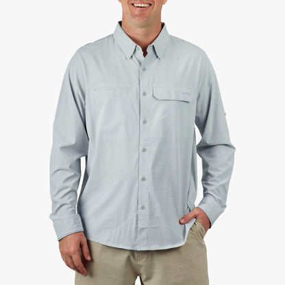 Mens Air-O Mesh LS Fishing Button Up Shirts - AFTCO