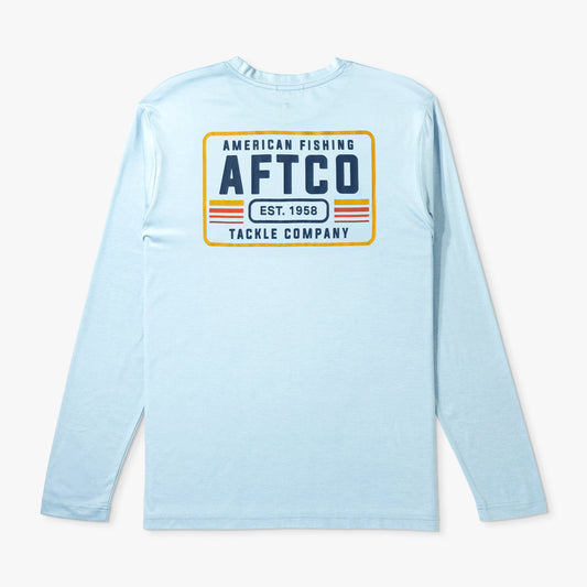 Mens License Plate Long Sleeve Sun Protection Shirt - AFTCO