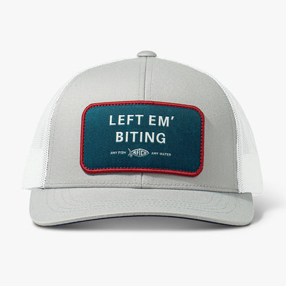 Mens Left Em' Biting Fishing Trucker Hat - AFTCO