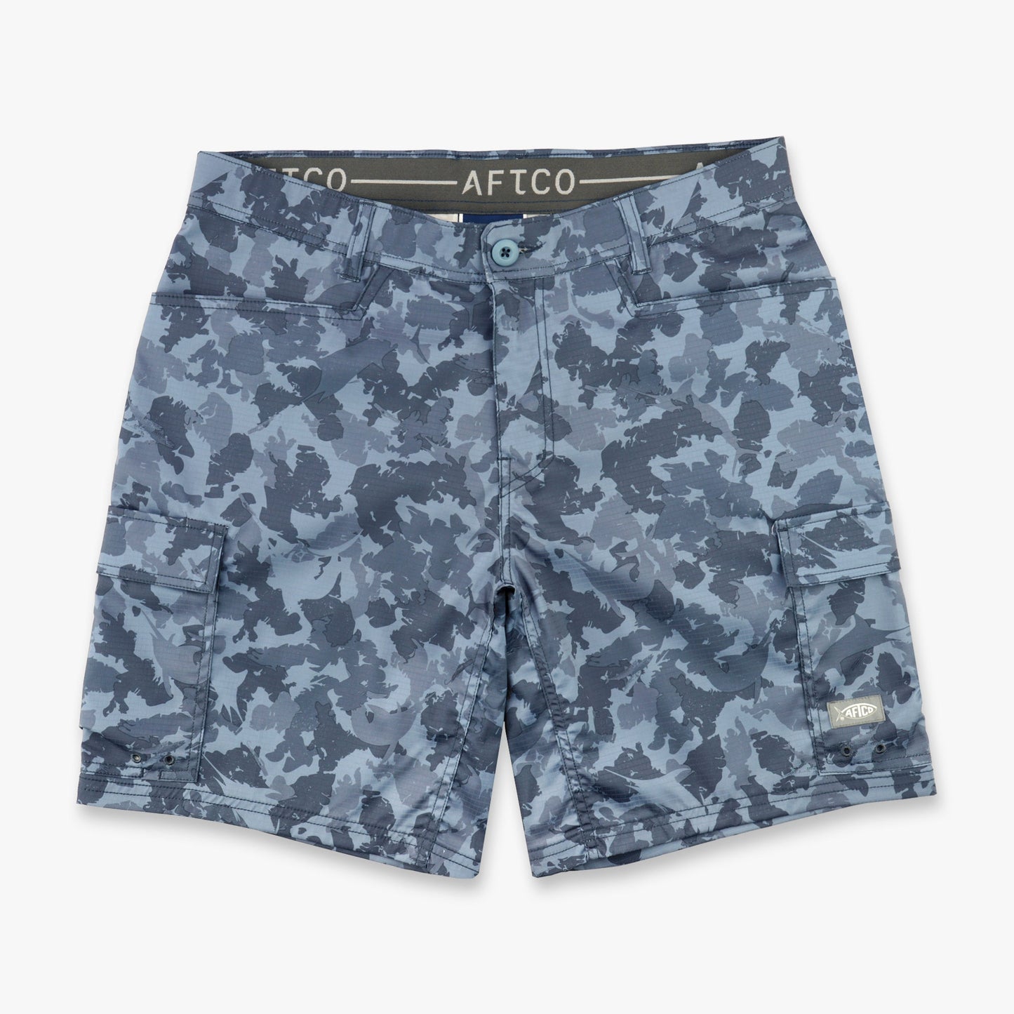 Mens Deckhand Camo Fishing Cargo Shorts - AFTCO