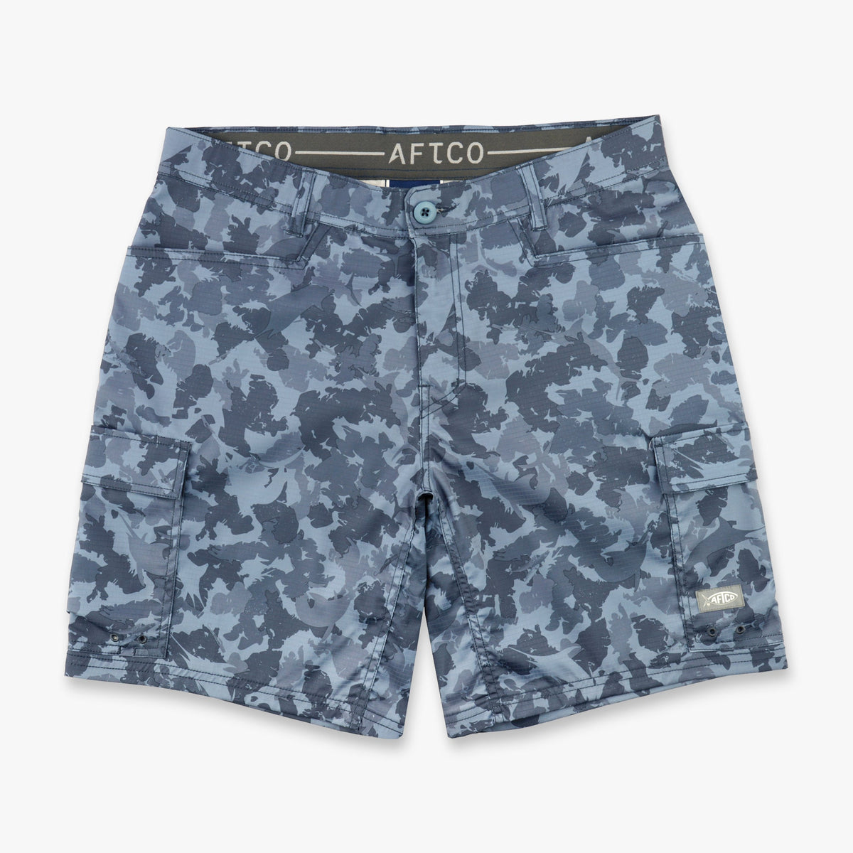 Mens Deckhand Camo Fishing Cargo Shorts - AFTCO
