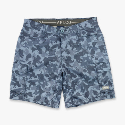 Mens Deckhand Camo Fishing Cargo Shorts - AFTCO